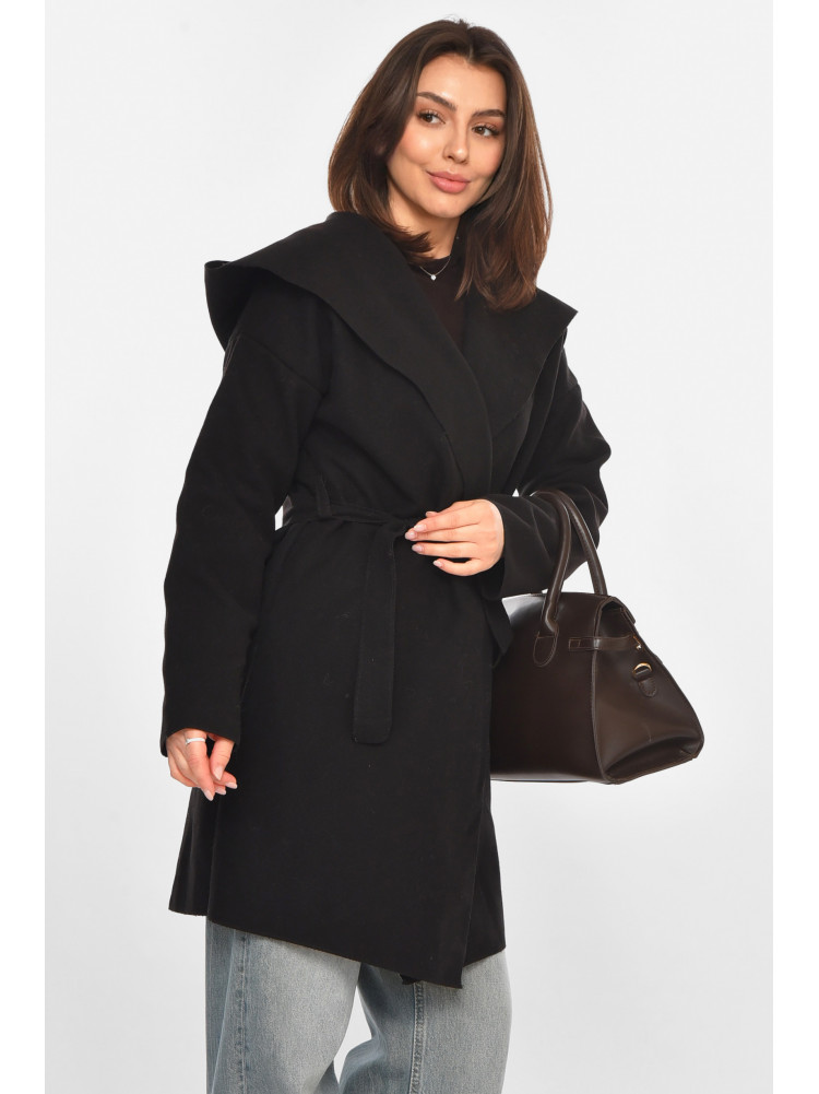 Кардиган жіночий однотонний чорного кольору 213290C