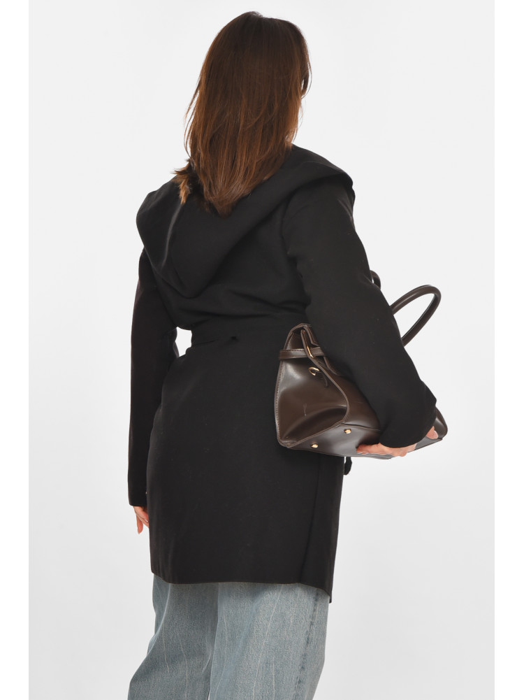 Кардиган жіночий однотонний чорного кольору 213290C