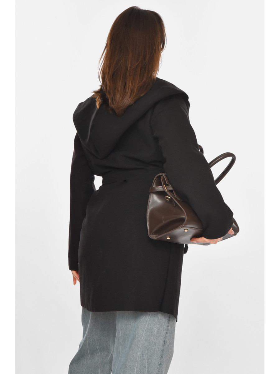 Кардиган жіночий однотонний чорного кольору 213290C