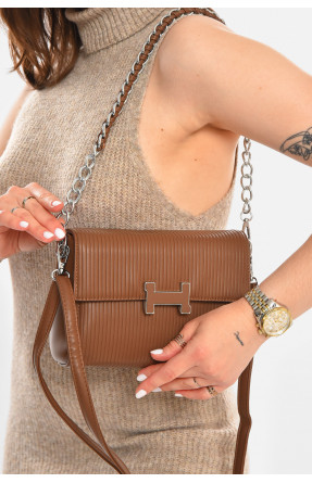 Сумка жіноча з екошкіри коричневого кольору 8069 213300C