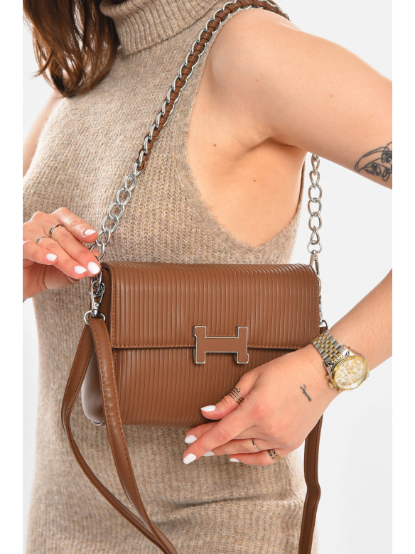 Сумка жіноча з екошкіри коричневого кольору 8069 213300C