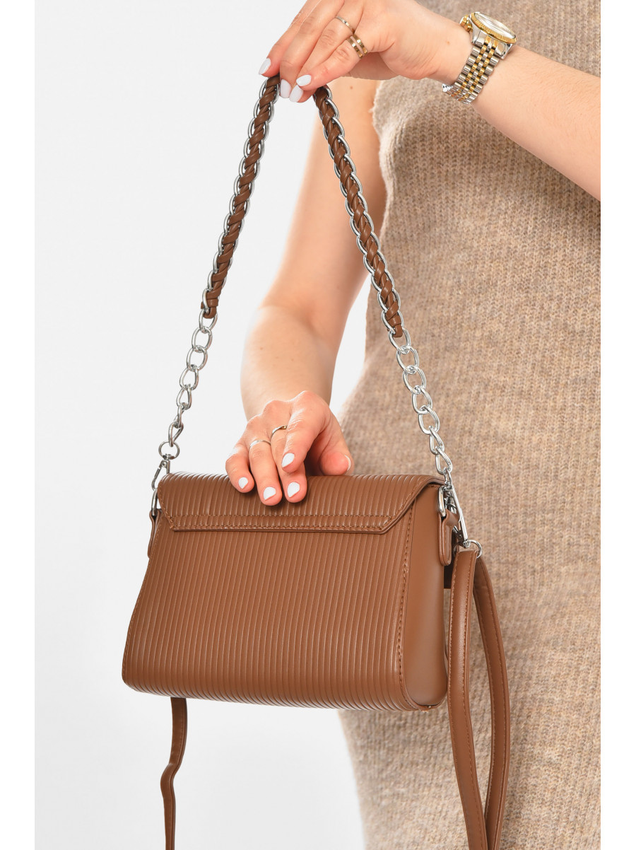 Сумка жіноча з екошкіри коричневого кольору 8069 213300C