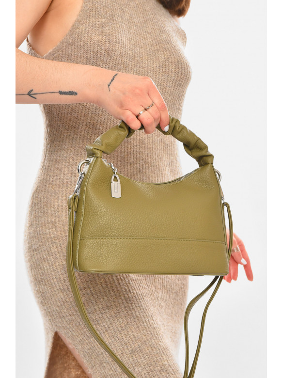 Сумка жіноча з екошкіри зеленого кольору 86607 213302C