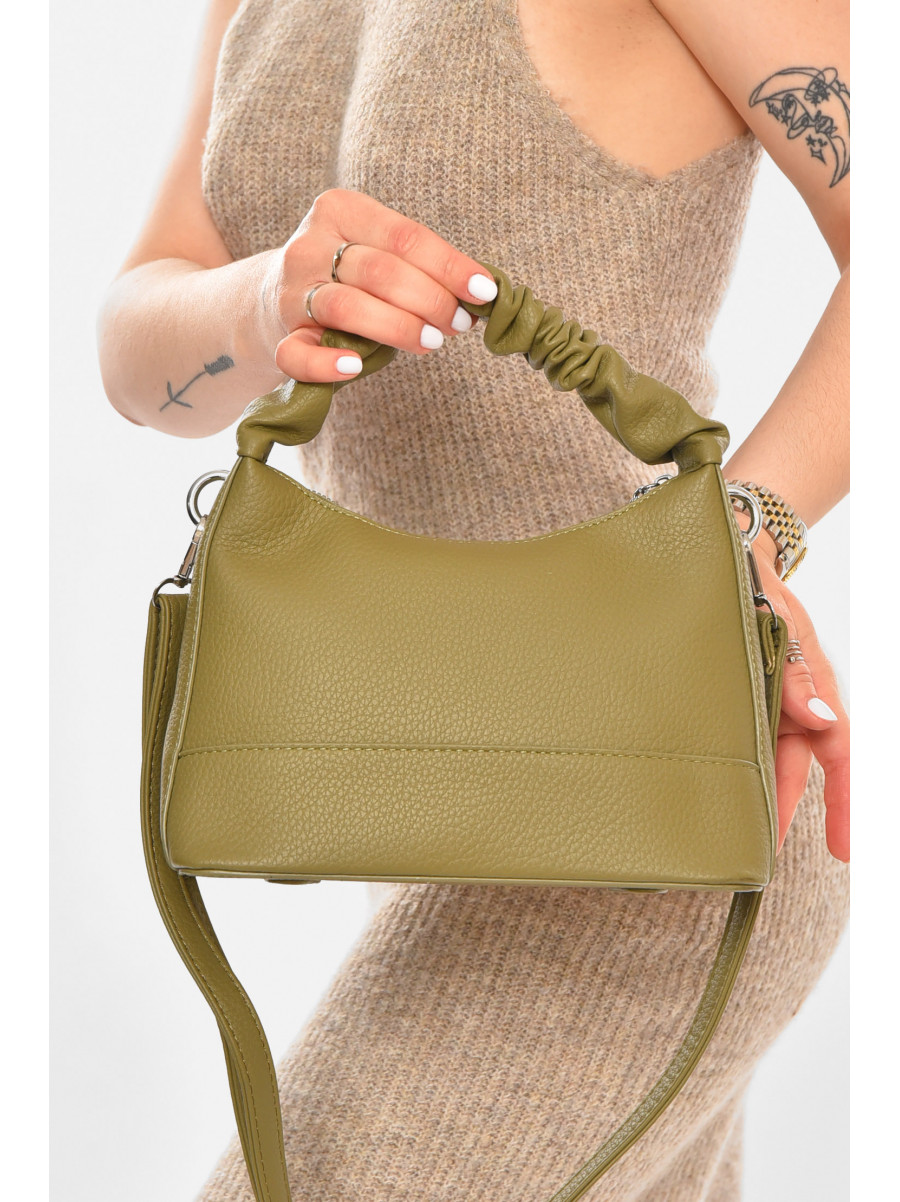 Сумка жіноча з екошкіри зеленого кольору 86607 213302C