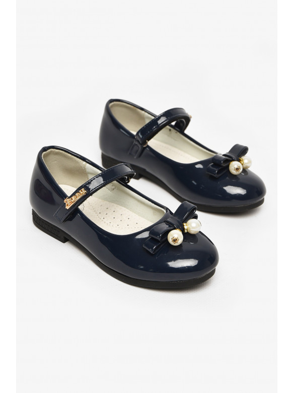 Туфли для девочки темно-синего цвета С-Т35-21-В 213303C