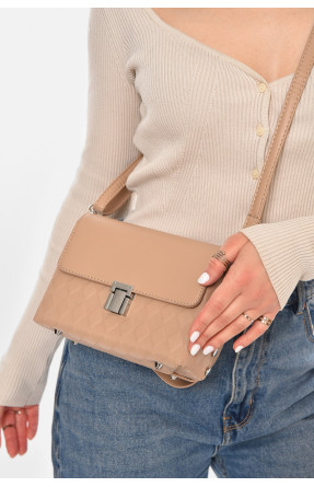 Сумка жіноча з екошкіри бежевого кольору 386 213304C