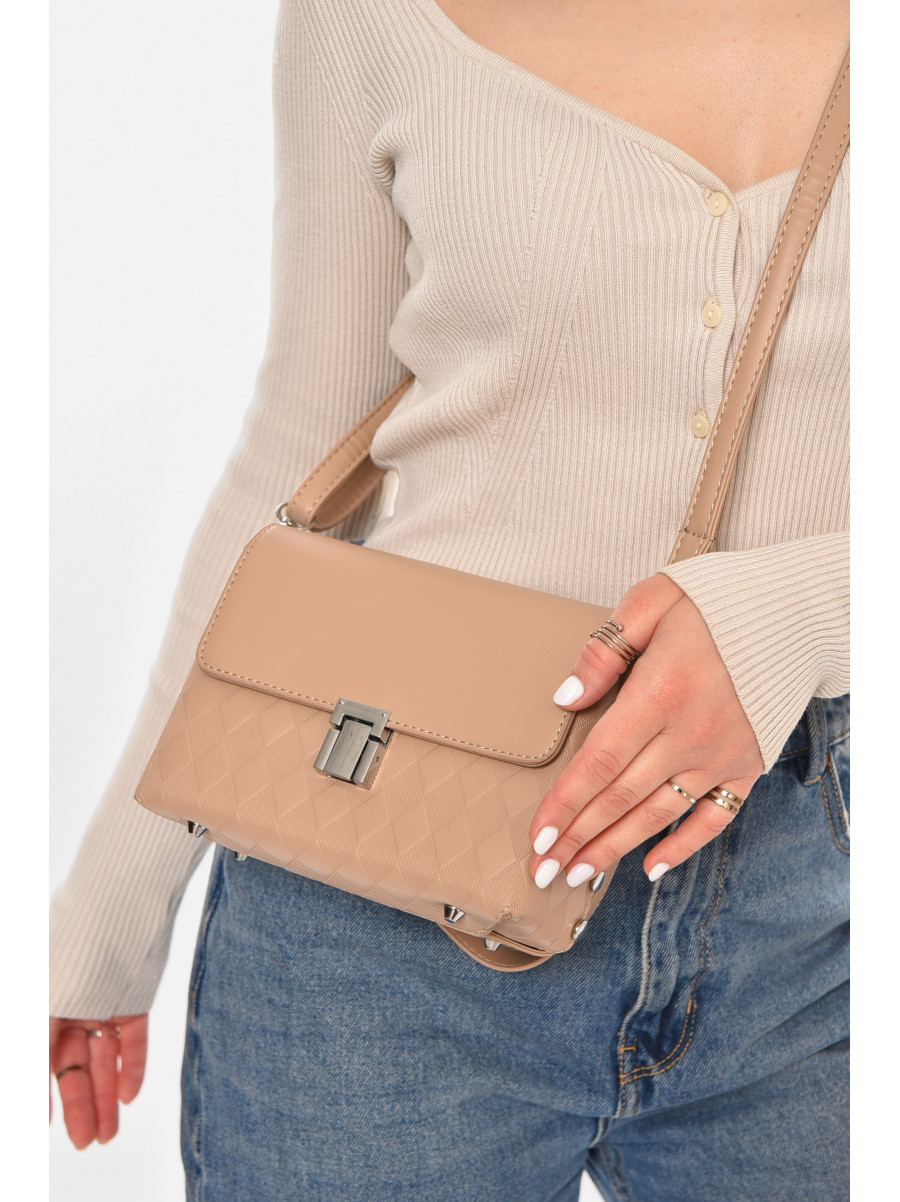 Сумка жіноча з екошкіри бежевого кольору 386 213304C