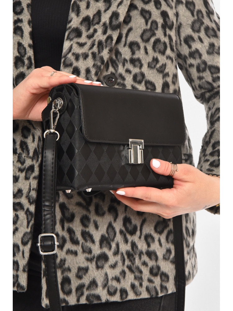 Сумка жіноча з екошкіри чорного кольору 386 213305C