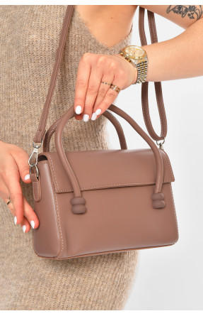 Сумка жіноча з екошкіри кольору мокко 0916-2 213306C
