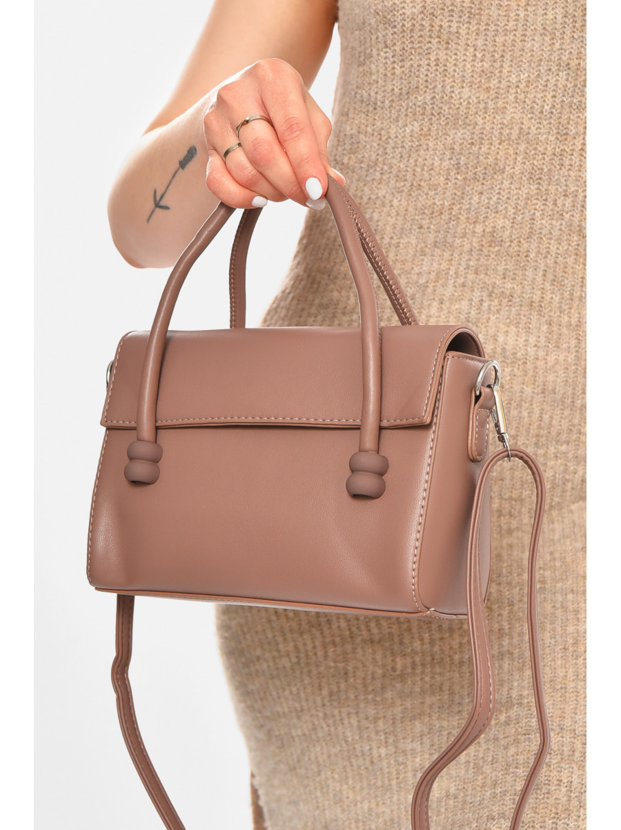 Сумка жіноча з екошкіри кольору мокко 0916-2 213306C