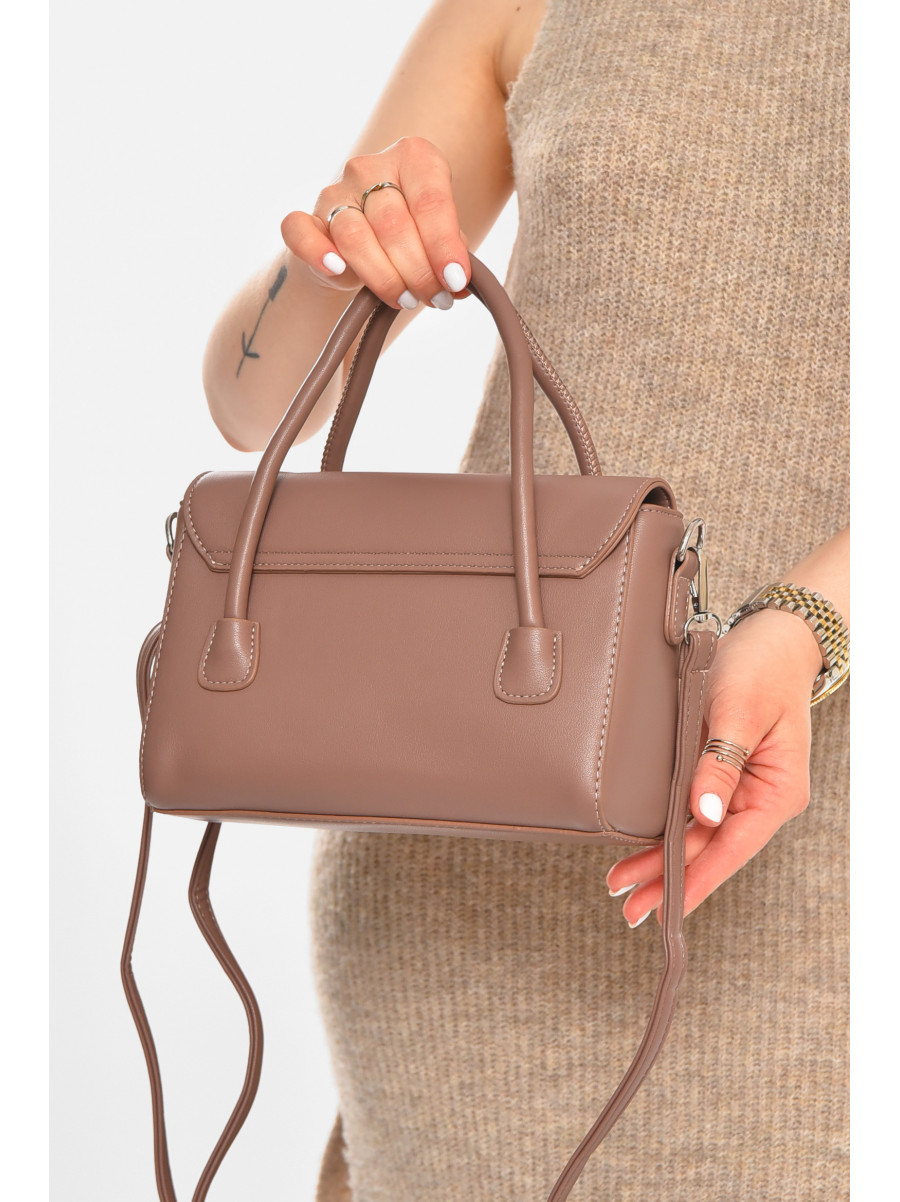 Сумка жіноча з екошкіри кольору мокко 0916-2 213306C