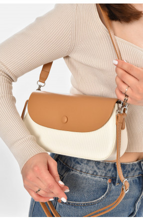 Сумка жіноча з екошкіри білого кольору 2058-1 213308C