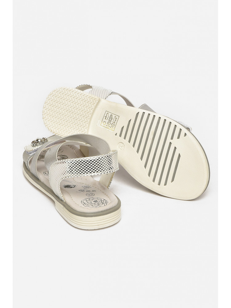 Сандали детские для девочек серебристого цвета С-Т53-81-Е 213309C