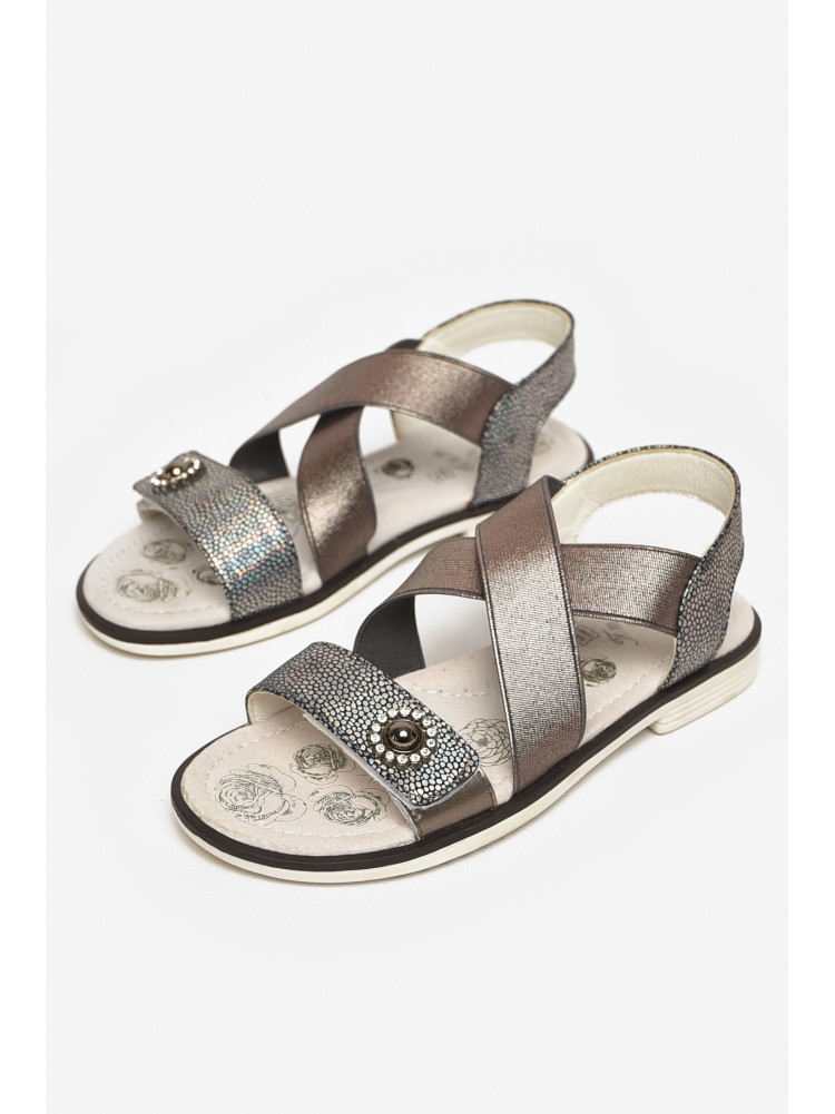 Сандали детские для девочек графитового цвета С-Т53-81-F 213310C