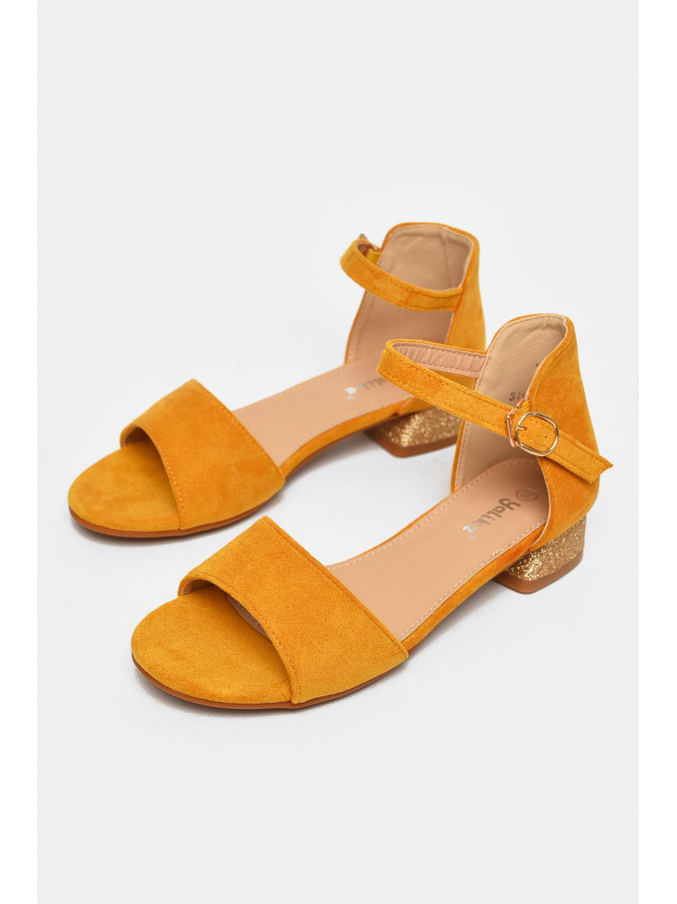 Босоножки подростковые для девочки желтого цвета 31-12 213311C