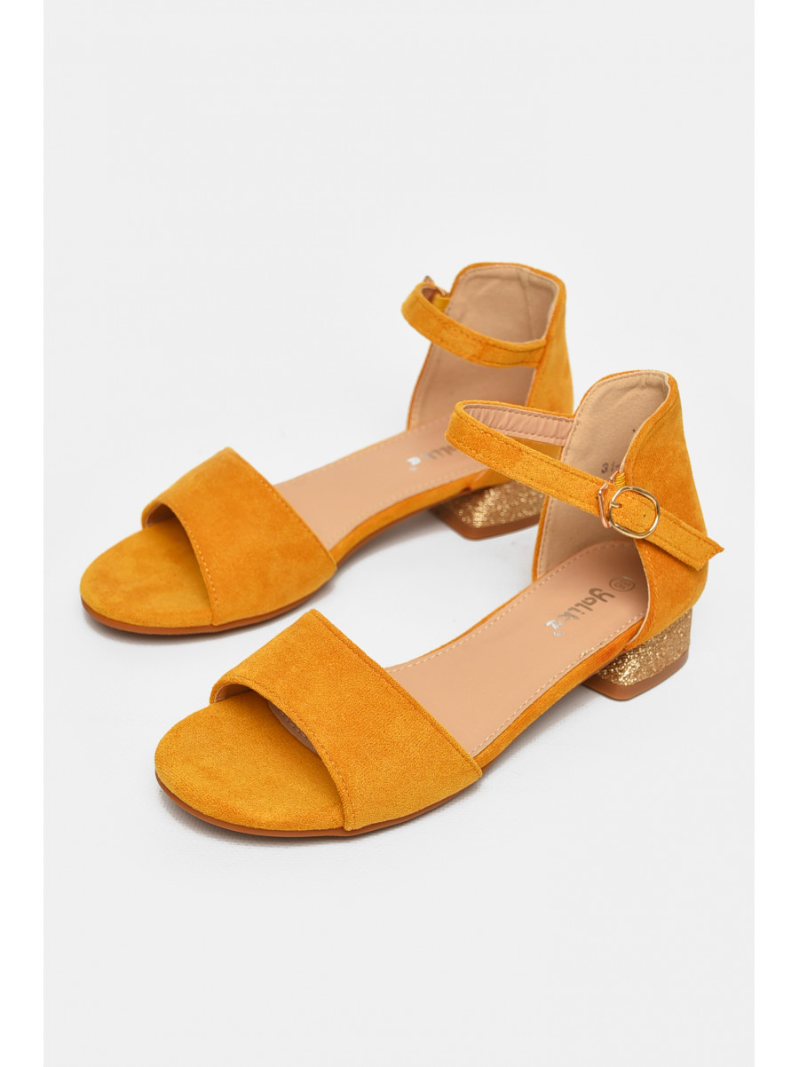 Босоножки подростковые для девочки желтого цвета 31-12 213311C