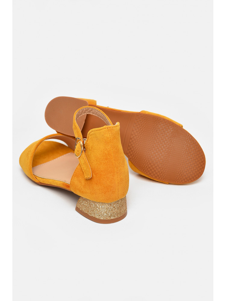 Босоножки подростковые для девочки желтого цвета 31-12 213311C