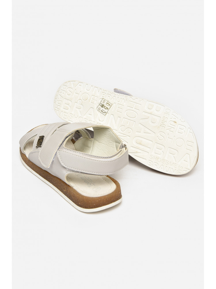 Сандали подростковые для мальчика светло-серого цвета 213312C