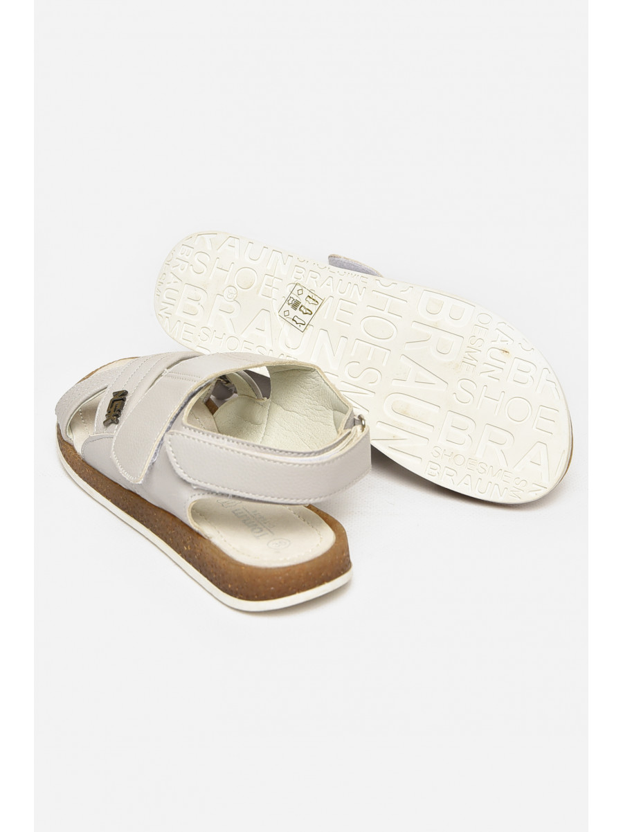 Сандали подростковые для мальчика светло-серого цвета 213312C