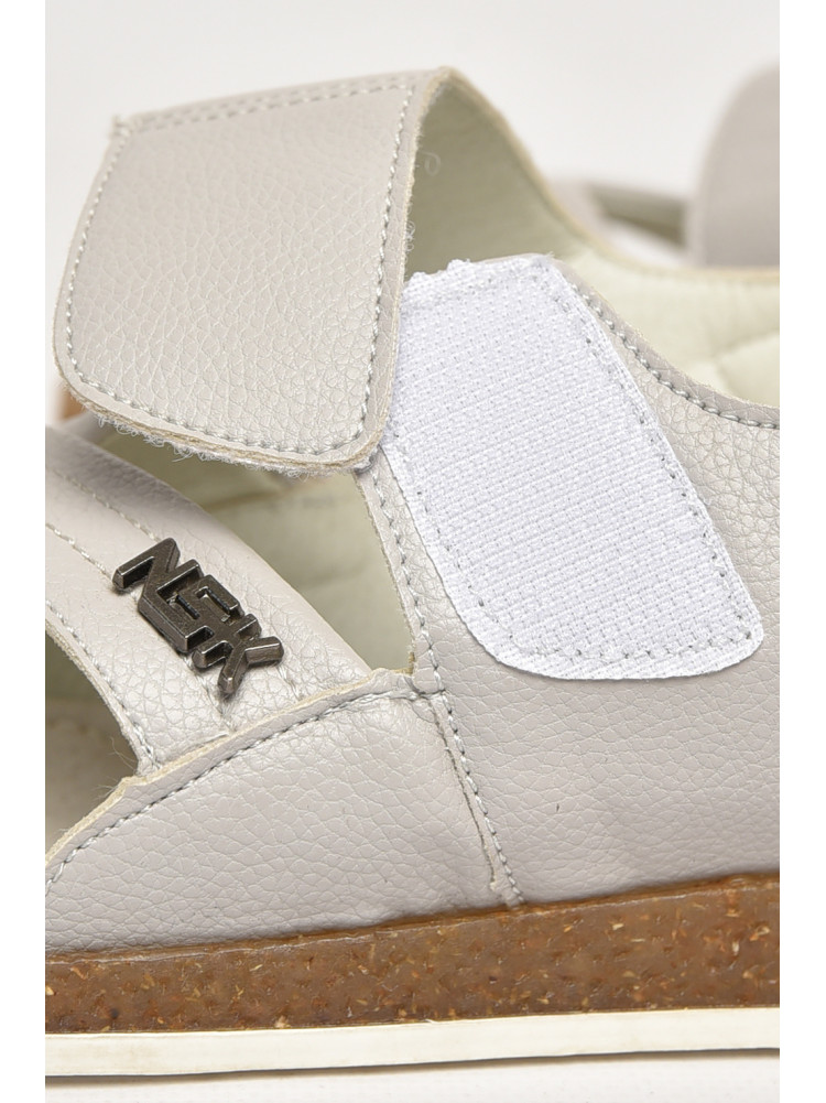 Сандали подростковые для мальчика светло-серого цвета 213312C