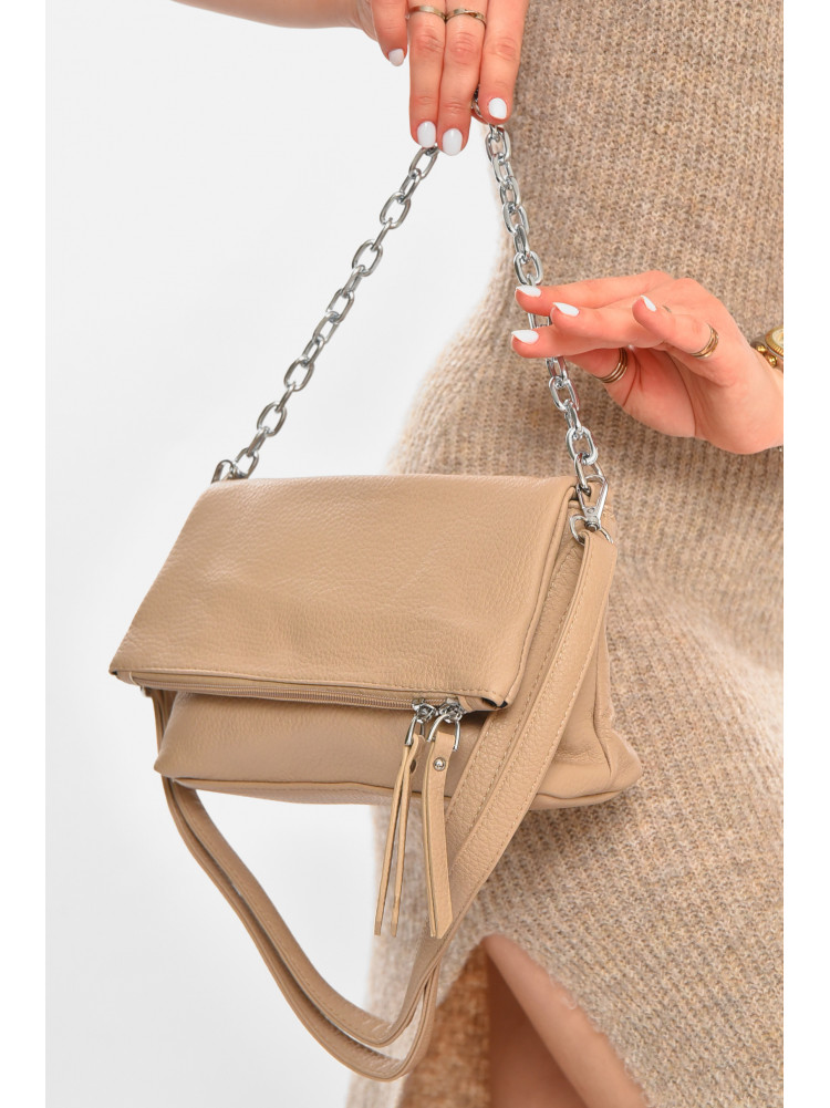 Сумка женская из экокожи бежевого цвета 094 213316C