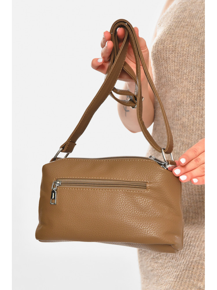 Сумка женская из экокожи темно-бежевого цвета 733 213318C