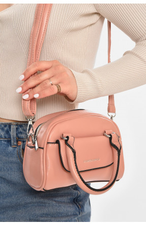 Сумка женская из экокожи розового цвета 706 213321C