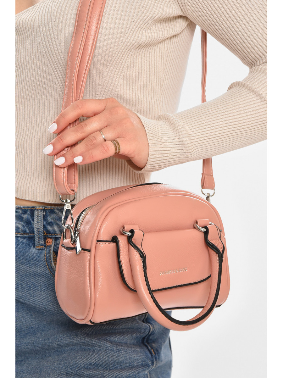 Сумка женская из экокожи розового цвета 706 213321C