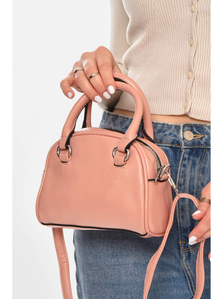 Сумка женская из экокожи розового цвета 706 213321C