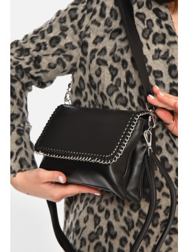 Сумка жіноча з екошкіри чорного кольору 535 213323C