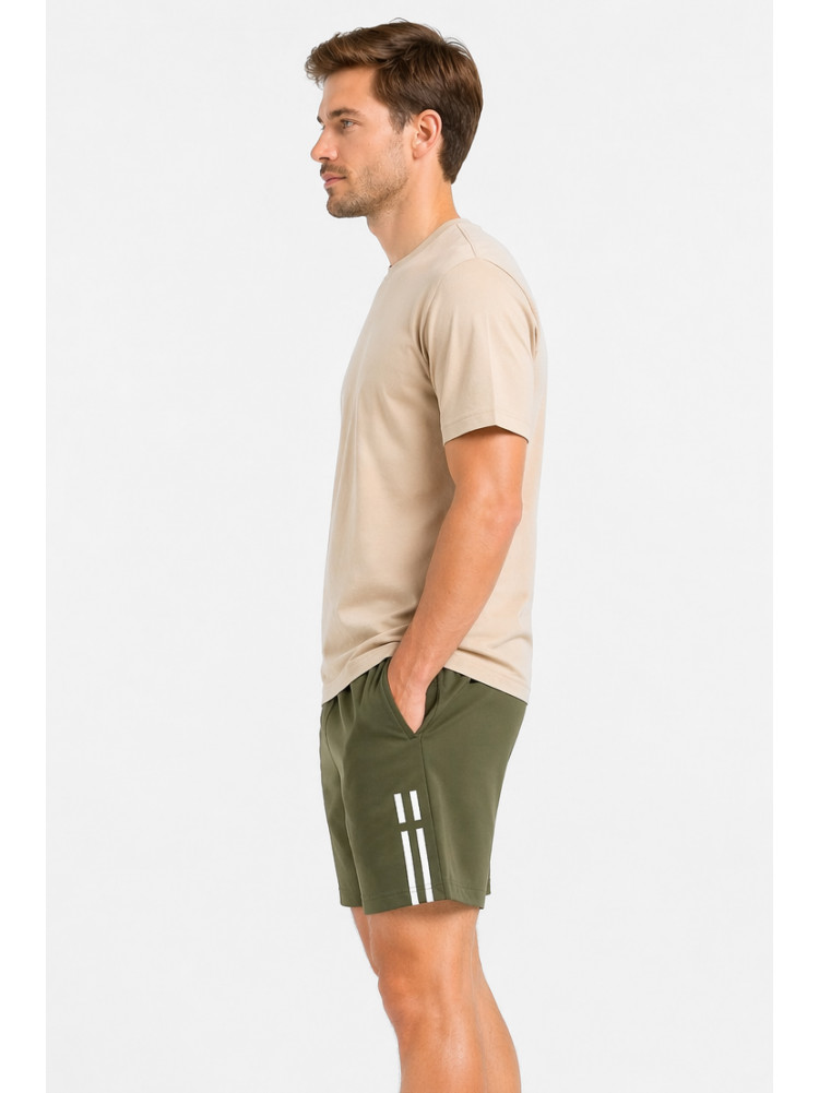 Шорты мужские однотонные цвета хаки 213325C