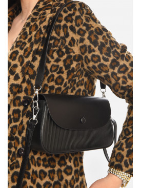 Сумка женская из экокожи черного цвета 2058-1 213326C