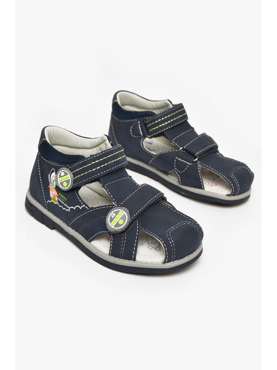 Сандали детские мальчик синего цвета на липучке 10313-1 213328C