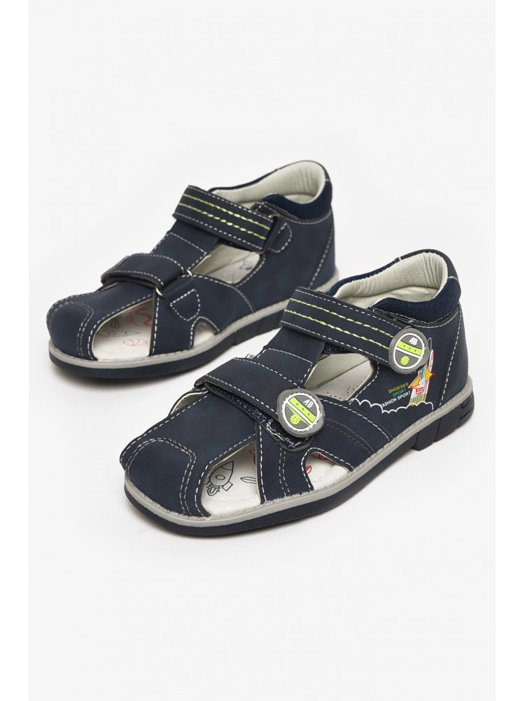 Сандали детские мальчик синего цвета на липучке 10313-1 213328C