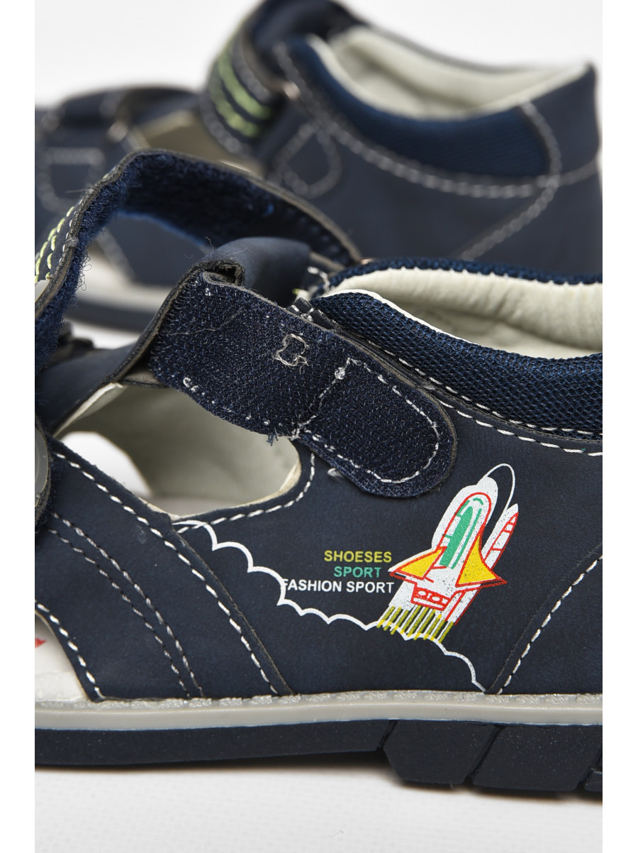 Сандали детские мальчик синего цвета на липучке 10313-1 213328C