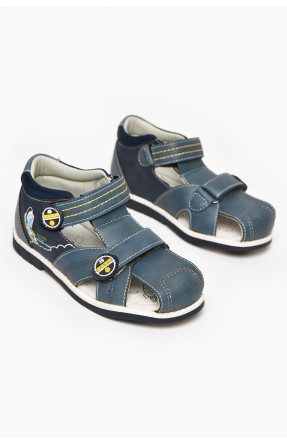 Сандали детские мальчик синего цвета на липучке 10313-3 213329C