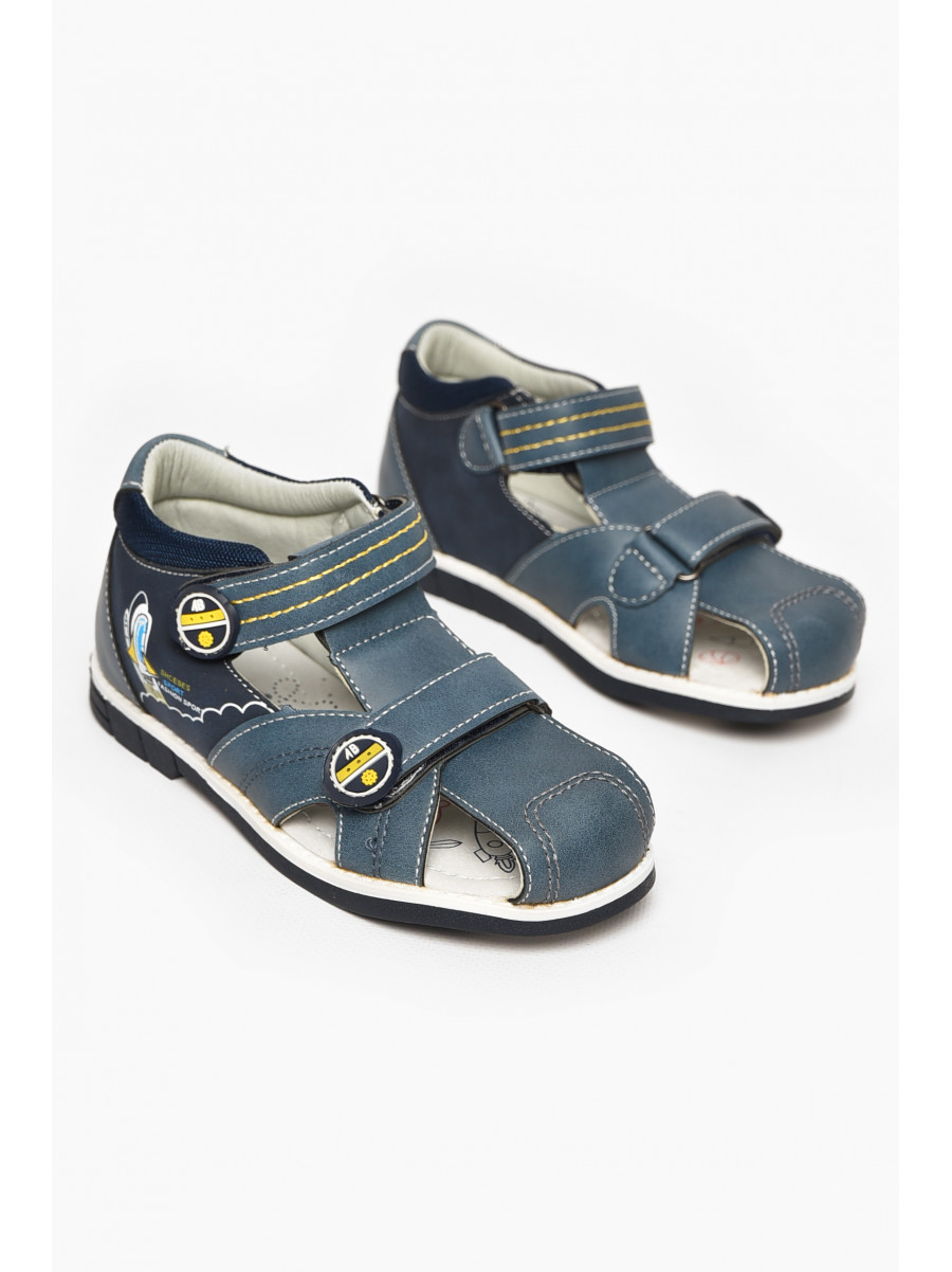 Сандали детские мальчик синего цвета на липучке 10313-3 213329C