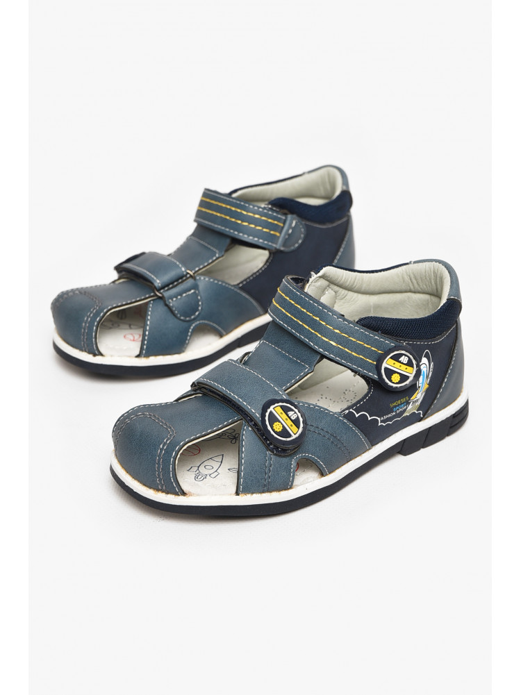 Сандали детские мальчик синего цвета на липучке 10313-3 213329C