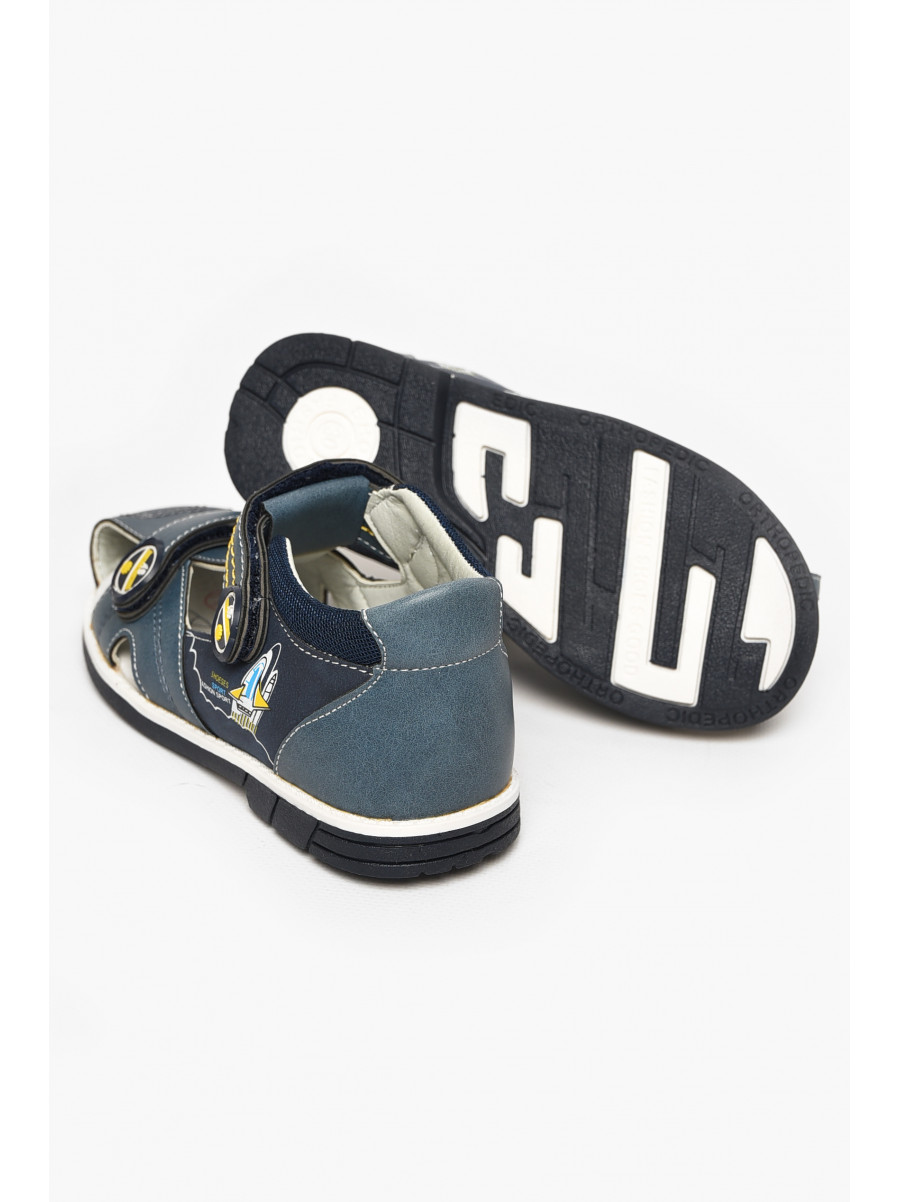 Сандали детские мальчик синего цвета на липучке 10313-3 213329C