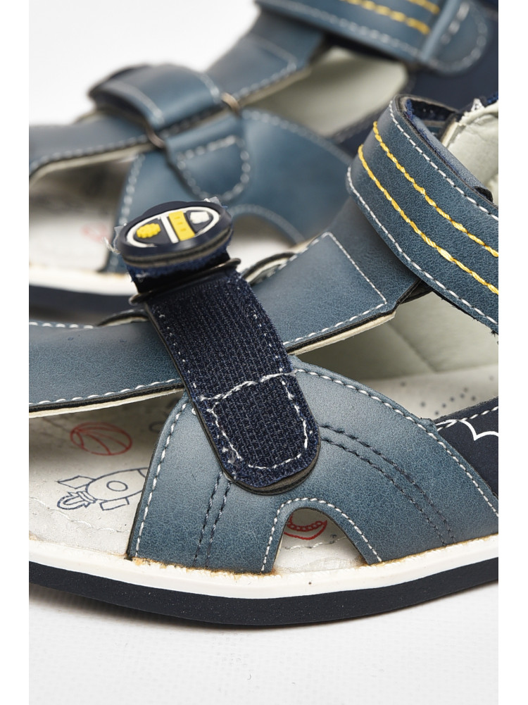 Сандали детские мальчик синего цвета на липучке 10313-3 213329C