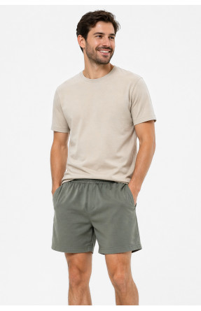 Шорты мужские однотонные цвета хаки 213330C