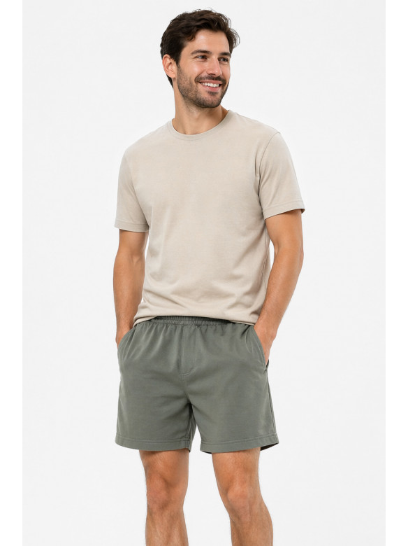 Шорты мужские однотонные цвета хаки 213330C