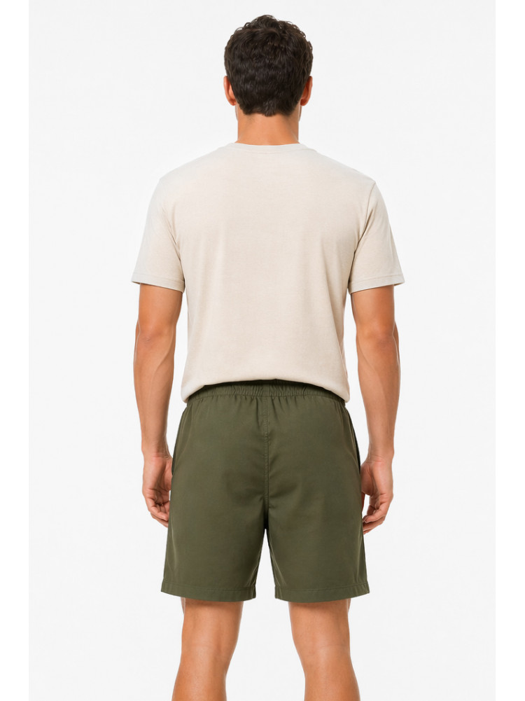 Шорты мужские однотонные темно-зеленого цвета 213331C