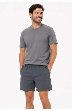 Шорты мужские однотонные серого цвета 213332C