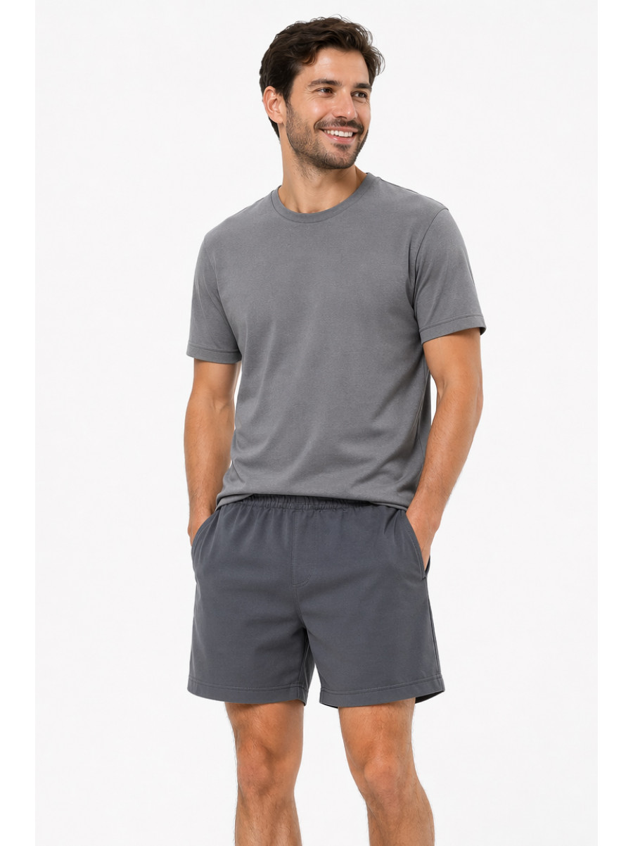 Шорты мужские однотонные серого цвета 213332C