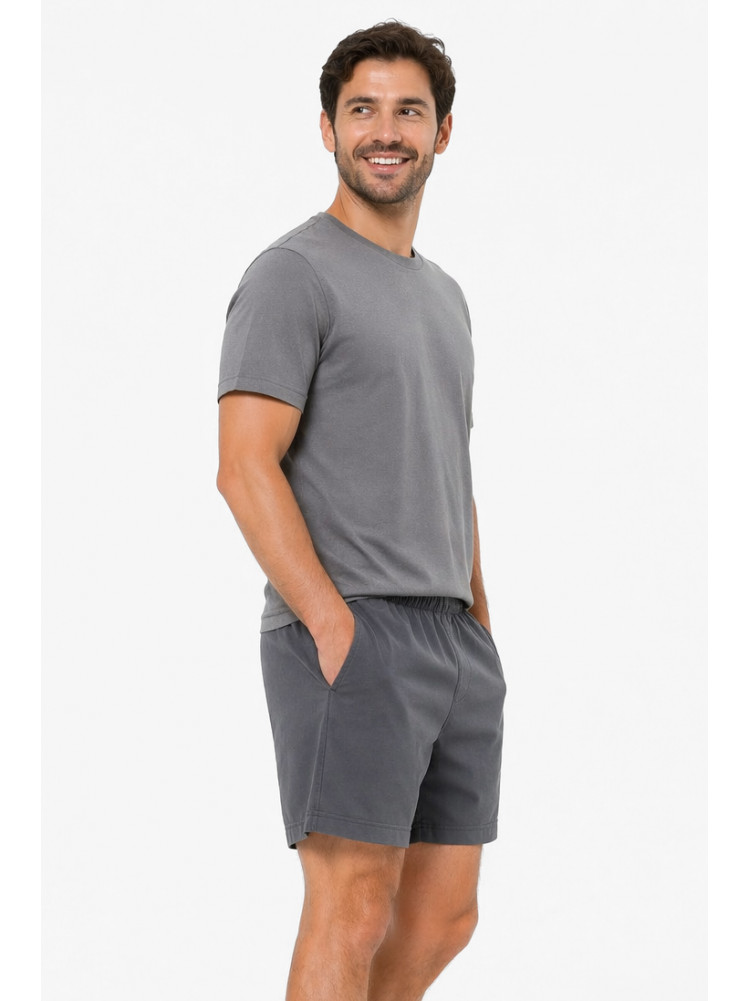 Шорты мужские однотонные серого цвета 213332C