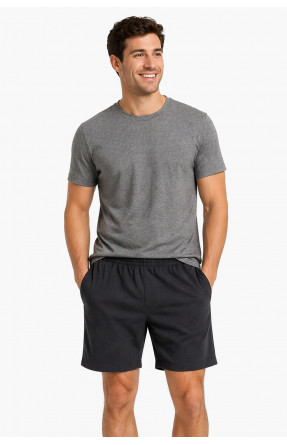 Шорты мужские однотонные черного цвета 213333C