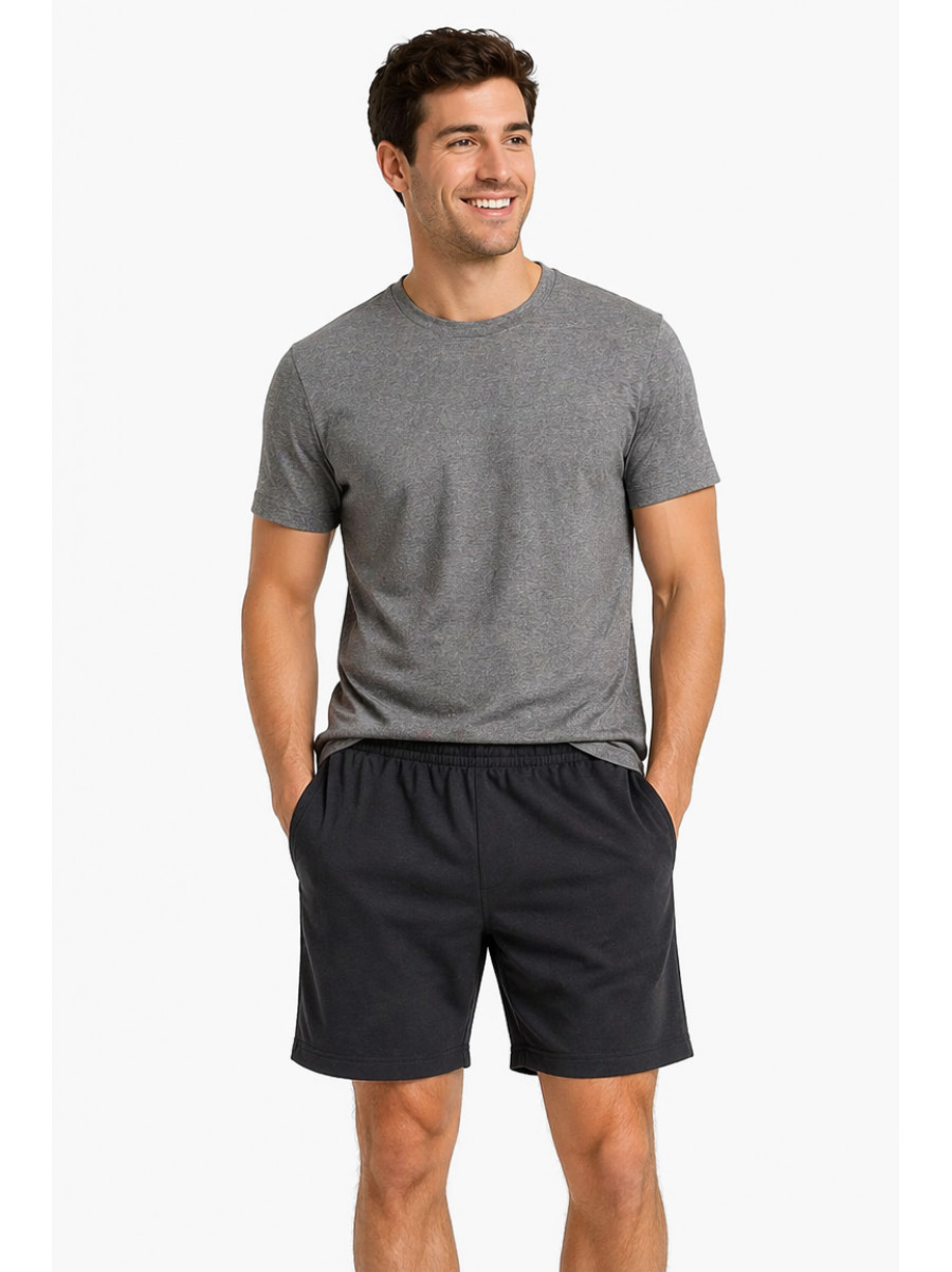 Шорты мужские однотонные черного цвета 213333C