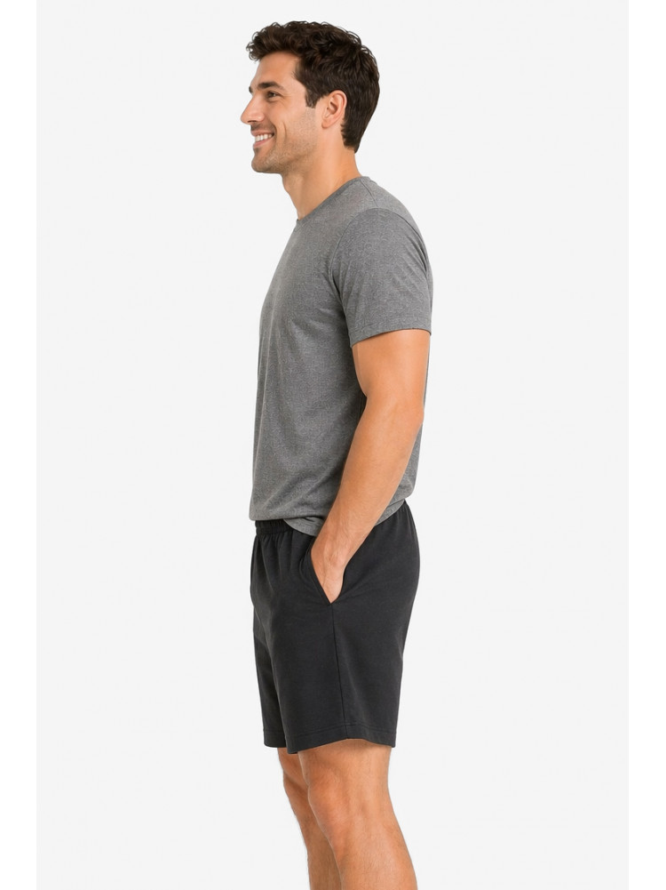 Шорты мужские однотонные черного цвета 213333C