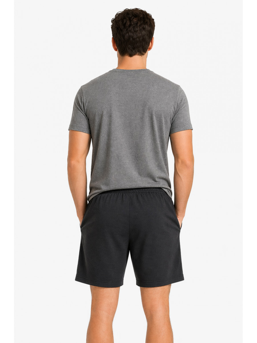 Шорты мужские однотонные черного цвета 213333C